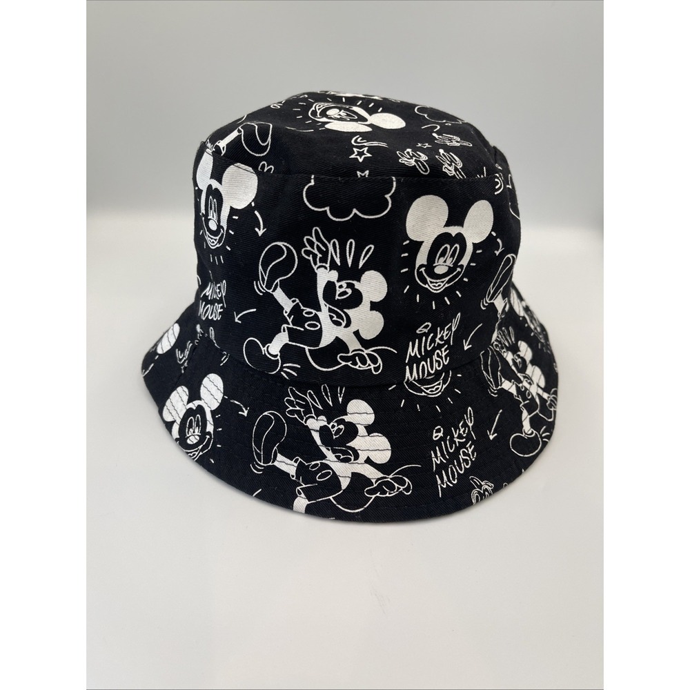 Walt Disney Bucket Hat Mickey Mouse Allover Reversible Black Adult Whimsygoth